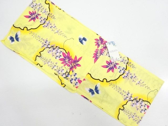 JAPANESE KIMONO / UNUSED YUKATA / WISTERIA